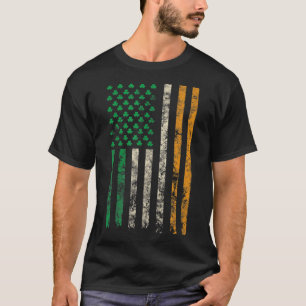 American Ireland Flagga Shamrock T-Shirt St Patric