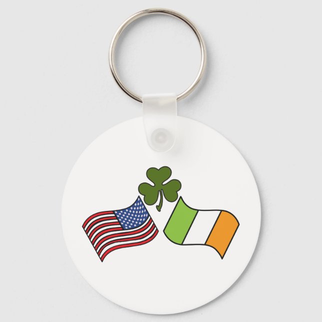 American Irish Flagga Nyckelring (Framsida)