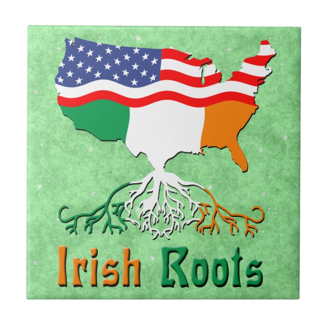 American Irish Roots Ceramic Tile Kakelplatta (Framsidan)