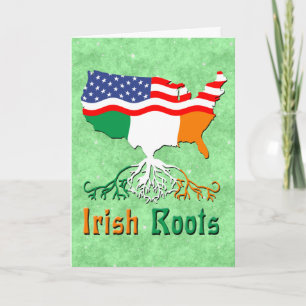 American Irish Roots Greeting Card Kort