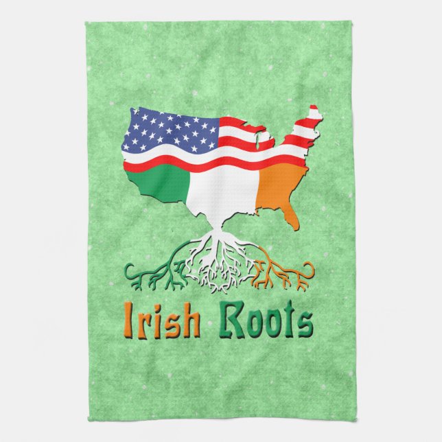 American Irish Roots Tea Towels Kökshandduk (Vertikal)