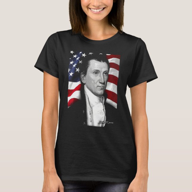 American james monroe Eyes Flag Country T Shirt (Framsida)
