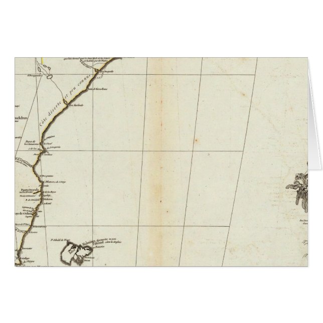 American Karta Engraved South Section Hälsningskort (Framsidan Horizontal)
