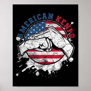 American Kenpo Karate Black Bälte Dojo Martial Art Poster