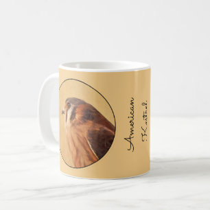 American Kestrel Painting - Original Bird Art Kaffemugg