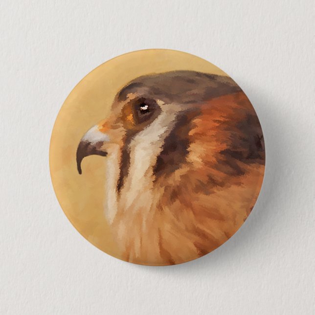 American Kestrel Painting - Original Bird Art Knapp (Framsida)
