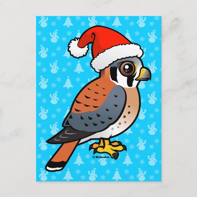 American Kestrel Santa Helg Vykort (Framsida)
