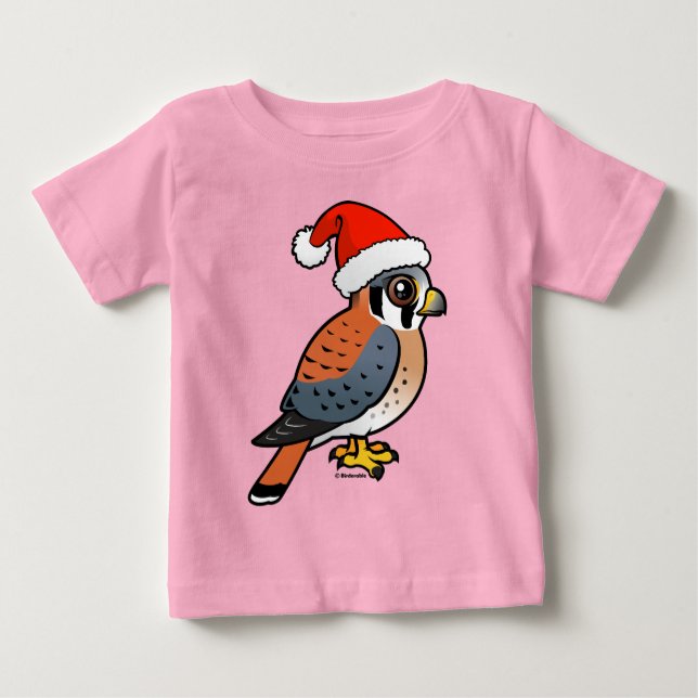 American Kestrel Santa T Shirt (Framsida)