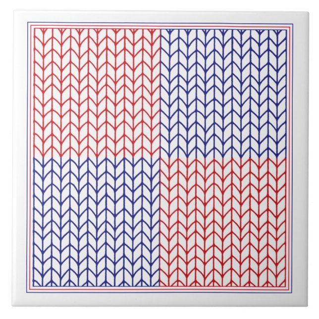 AMERICAN KNIT 6x6 Keramisk Platta II Kakelplatta (Framsidan)