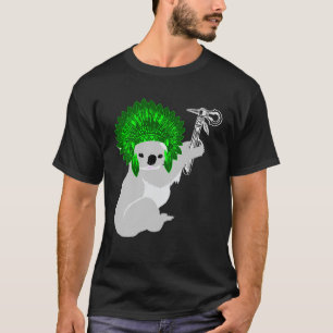 American Koala Eucalyptus Bear Indian Chief Headdr T Shirt