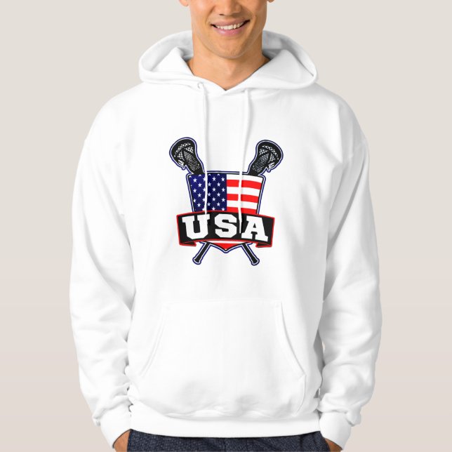 American Lacrosse Logotyp Hoodie (Framsida)