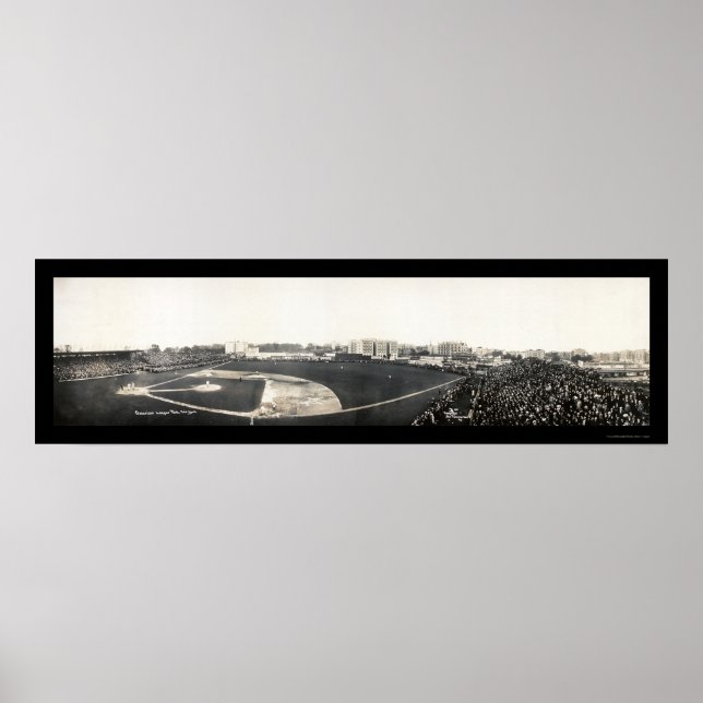 American League Baseball NY Photo 1910 Poster (Framsidan)