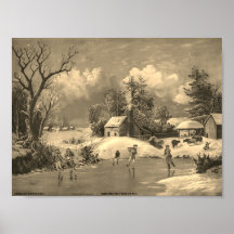 American Life Winter Time med Sepia-filter