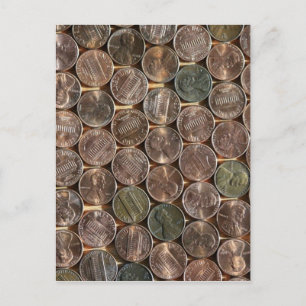 American Lincoln Pennies Struktur Vykort