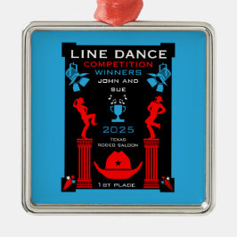 American Line Dancing Competition Julgransprydnad Metall