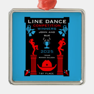 American Line Dancing Competition Julgransprydnad Metall