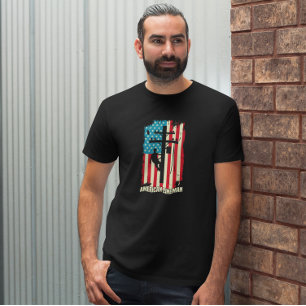 American Lineman Flagga Electric Cable T Shirt