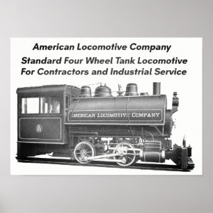 American Locomotive Company 0-4-0 T Poster
