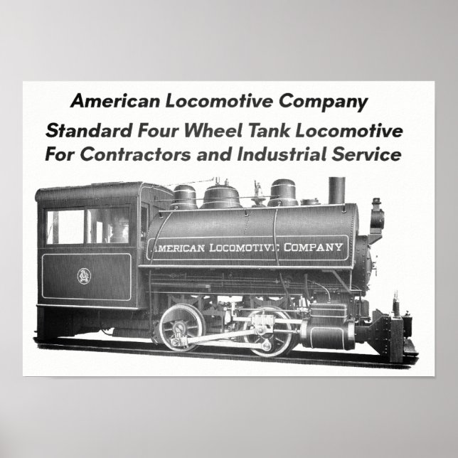 American Locomotive Company 0-4-0 T Poster (Framsidan)
