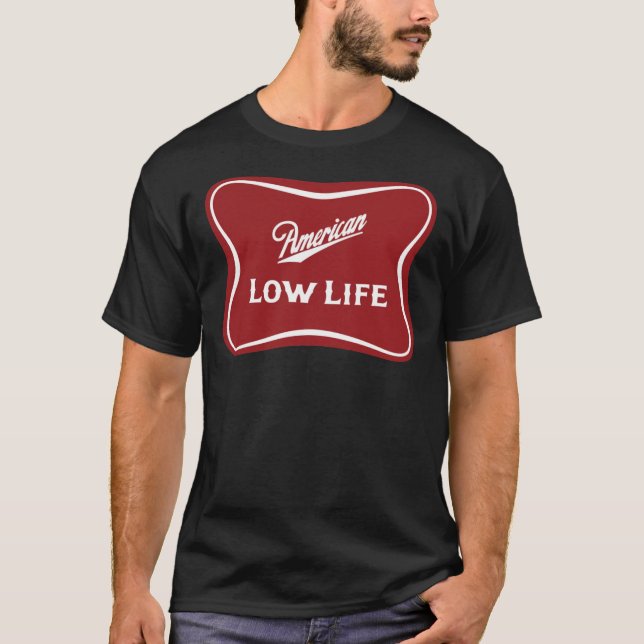 American Low Life Beer Logotyp Parody Essential T- T Shirt (Framsida)