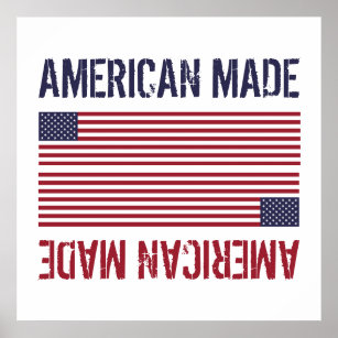 American Made, United Stater Flagga Poster