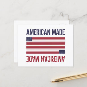 American Made, United Stater Flagga Vykort