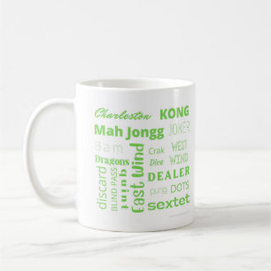 American Mah Jongg kopp med grönt ord