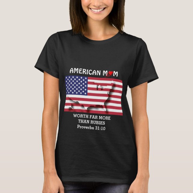 AMERICAN MAMMA är värd mer än Rubies PROV 31 Black T Shirt (Framsida)