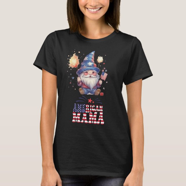American Mamma Gnome T Shirt (Framsida)