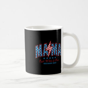 American Mamma Red White och förfaller 4 juli Preg Kaffemugg