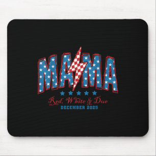 American Mamma Red White och förfaller 4 juli Preg Musmatta