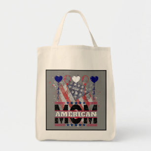 American Mamma Tote Bag - Patriotic Star för Mor Tygkasse