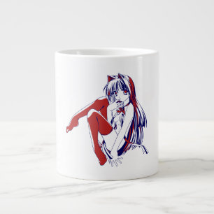 American Manga Neko Catgirl Kawaii Anime Jumbo Mugg