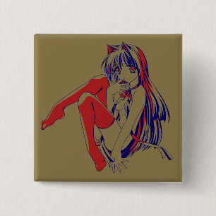 American Manga Neko Catgirl Kawaii Anime Knapp