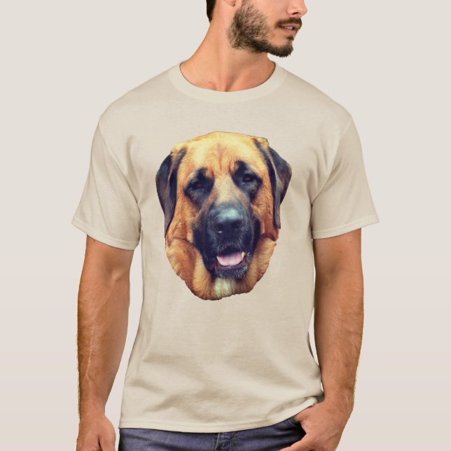 American Mastiff Hund Ansikte T Shirt (Framsida)