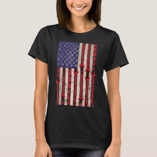 American Mechanic Flagga 4:e juli Patriotic Handy T Shirt