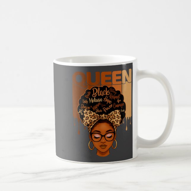 American Melanin History Queen Black African Fun Kaffemugg (Höger)