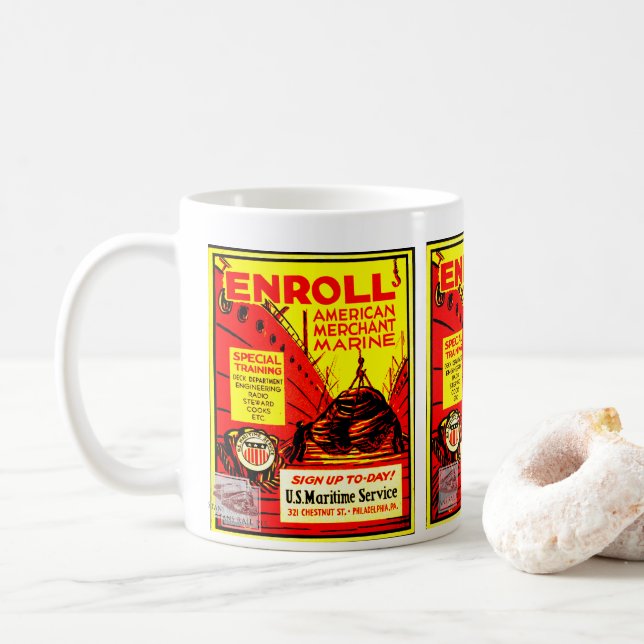 American Merchant Marine-Enroll Today  Kaffemugg (Med munk)
