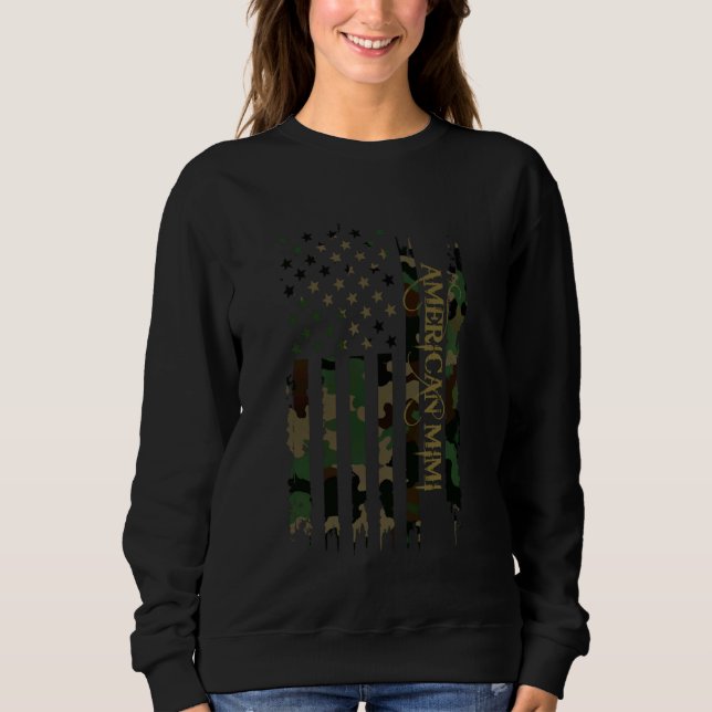 American Mimi United Stater Distress Camo w US F T Shirt (Framsida)