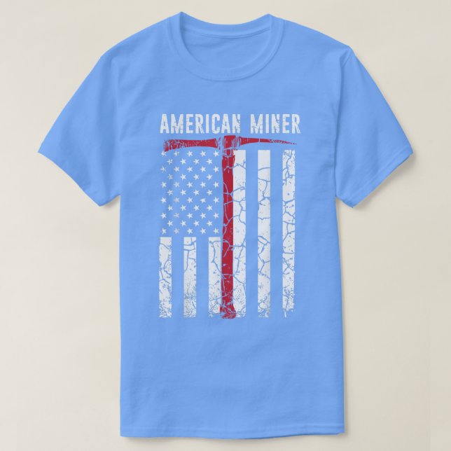 American Miner Coal Gold  T Shirt (Design framsida)