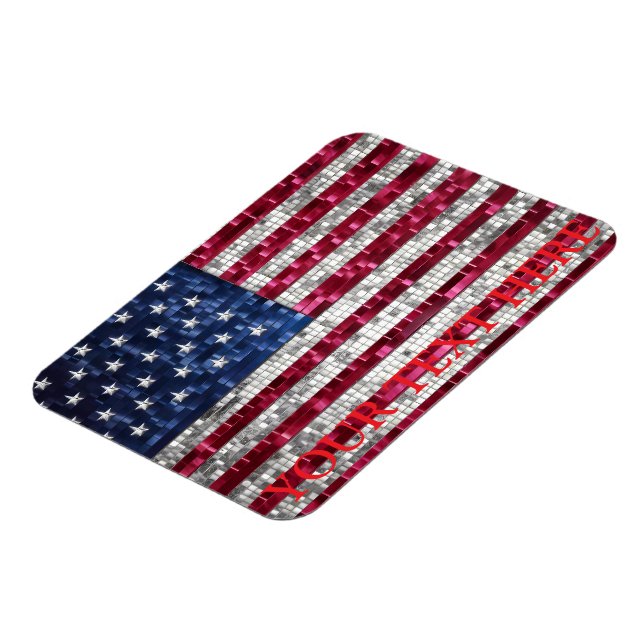 American Mosaic Flagga Magnet (Vänstra Sidan)