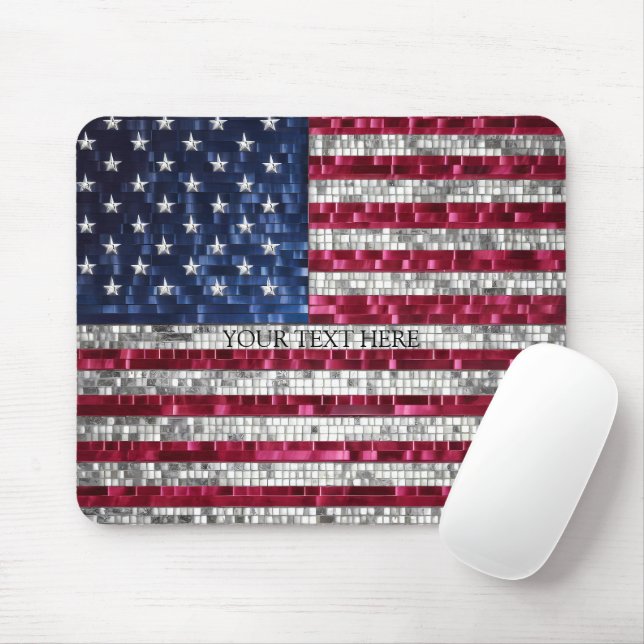 American Mosaic Flagga Musmatta (Med mus)
