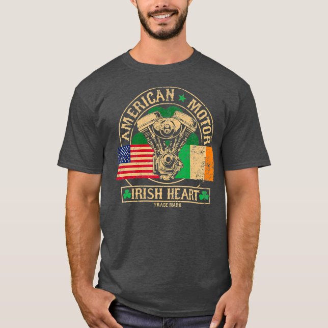 American Motor Irish Heart T-shirt för Irish (Framsida)