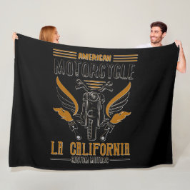 American Motorcycle LA California Anpassningsbar M Fleecefilt