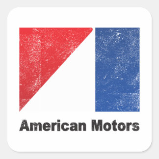 American Motors Distress Logotyp Fyrkantigt Klistermärke