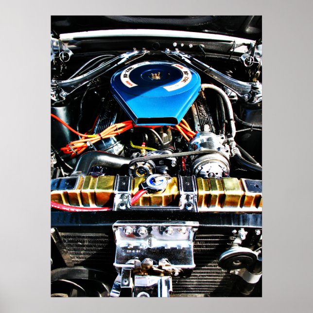 American Muscle Car Engine Poster (Framsidan)