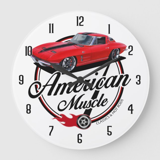American Muscle Stingray Stor Klocka (Framsida)