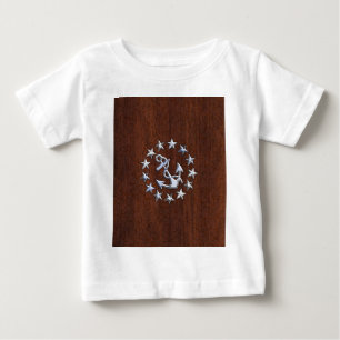 American Nautical Yacht Flagga Blöt look T Shirt