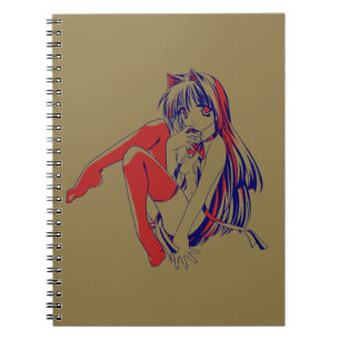 American Neko Catgirl Hårig Anime Loli Slave Anteckningsbok