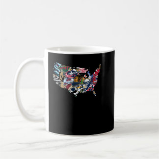 American NHL Teams Logotyper Karta Classic T Shirt Kaffemugg